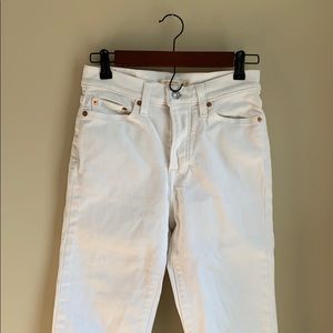 White Levi Wedgie Jeans